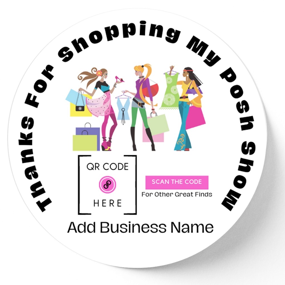 Posh Show Stationery Stickers for Business